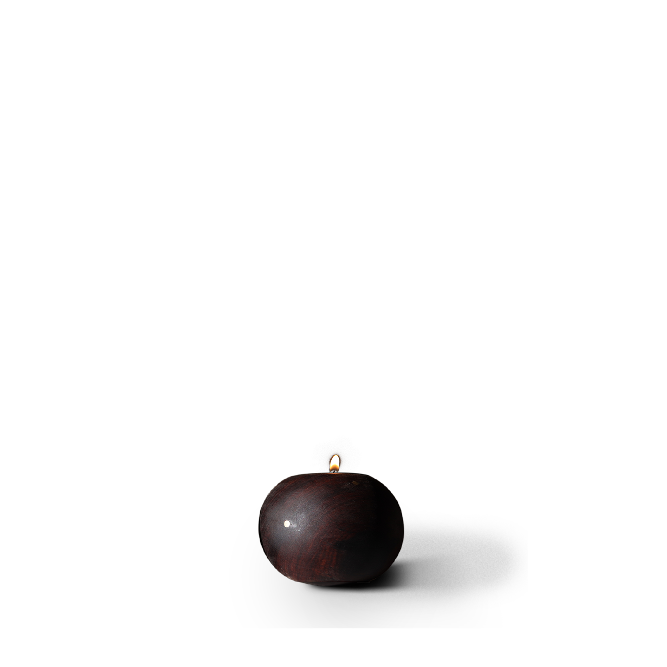 Attakai tealight holder / oblong / dark tone