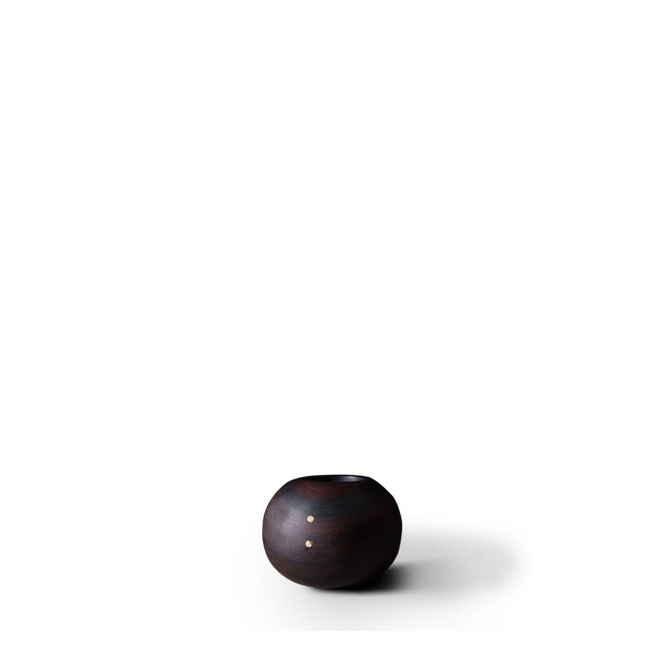 Attakai tealight holder / oblong / dark tone